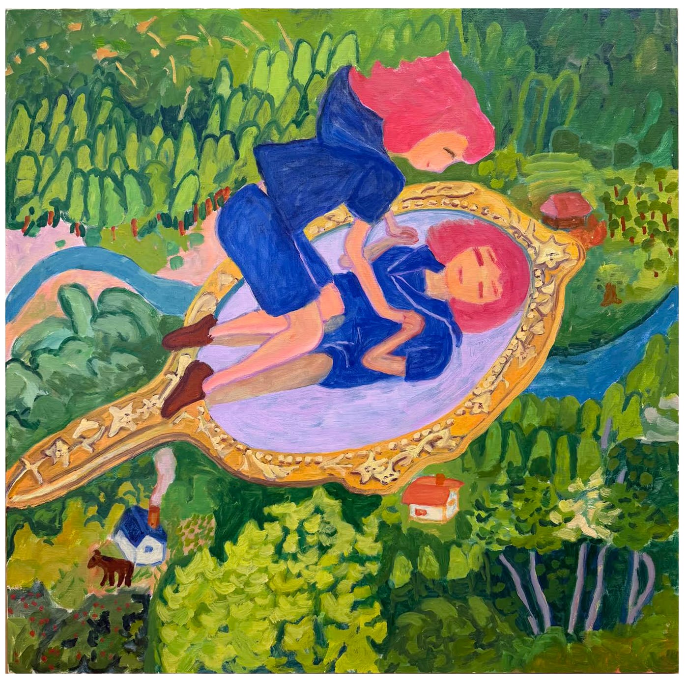 工藤麻紀子、白 二人展「友人と絵を描く」