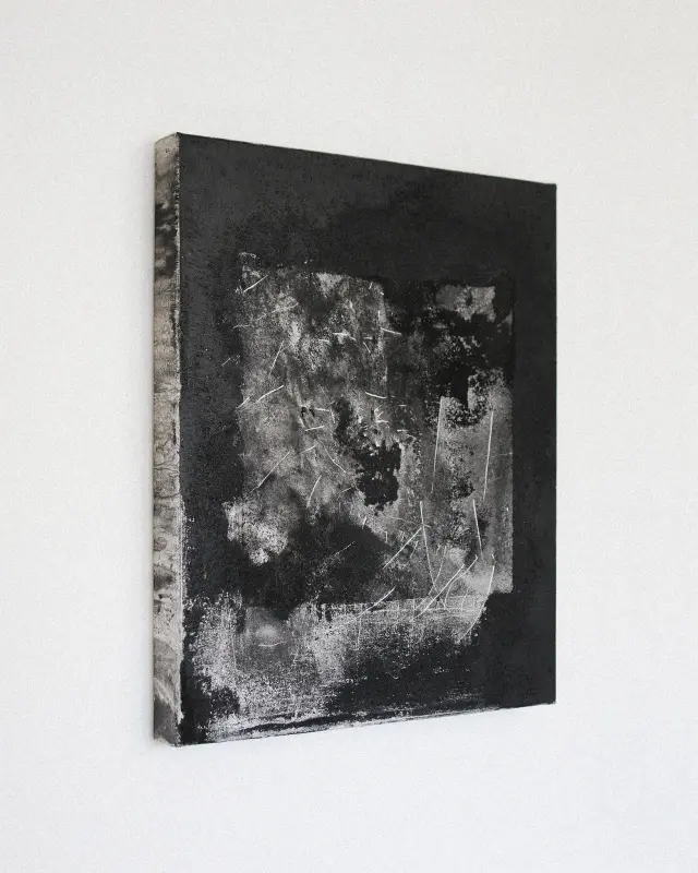 0209 ・ 2022 ・ Acrylic, detergent, and quartz sand on canvas