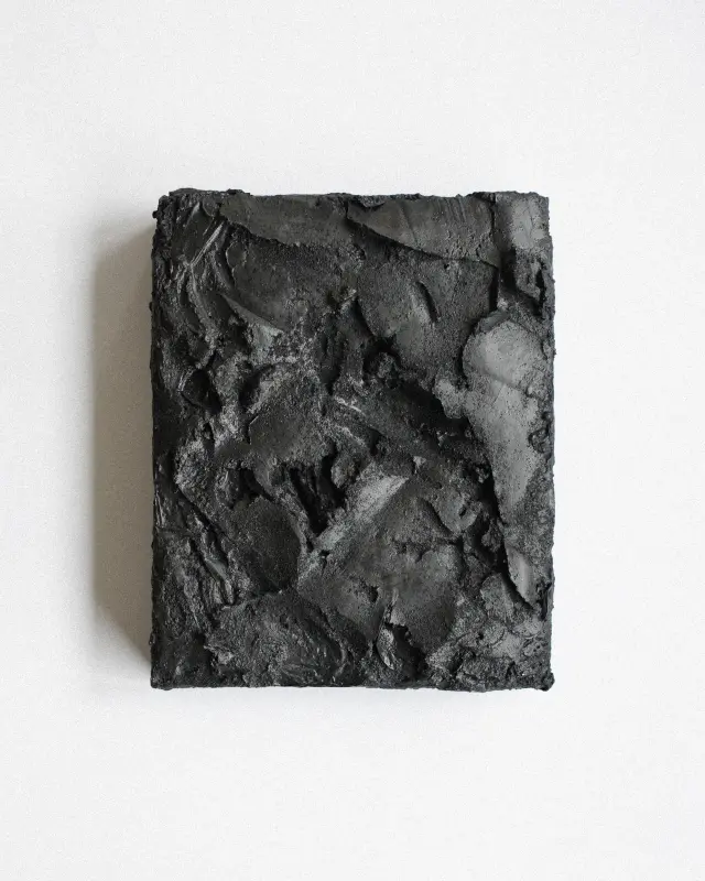 0203 ・ 2022 ・ Acrylic, glue, ink, newsprint, plaster, tape, and quartz sand on canvas