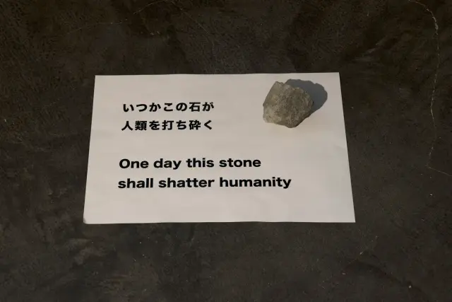 “One day this stone shall shatter humanity”. Stone, humanity. One day / 2022
