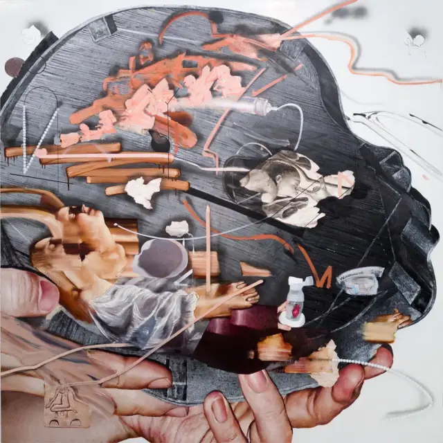 《My Heart In My Hand》(2020) / H193.5xW193.5cm キャンバスに油彩