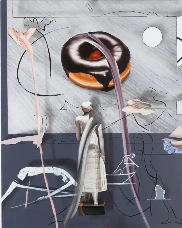 《Night Donut》(2017) / H91xW73cm キャンバスに油彩