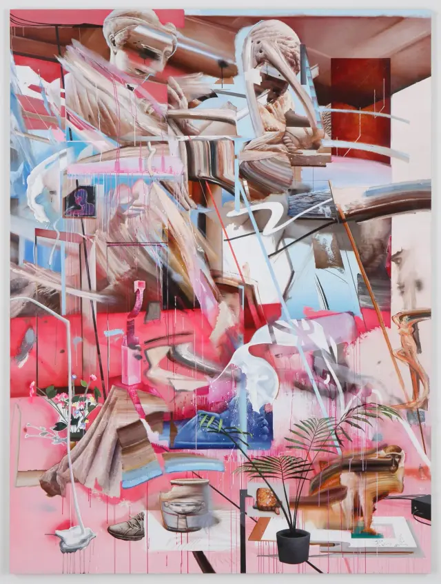 《Pink room》(2017) / H259xW194cm キャンバスに油彩