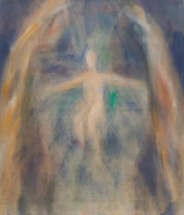 《Untitled》2017、キャンバスに油彩、H53xW45.5 cm