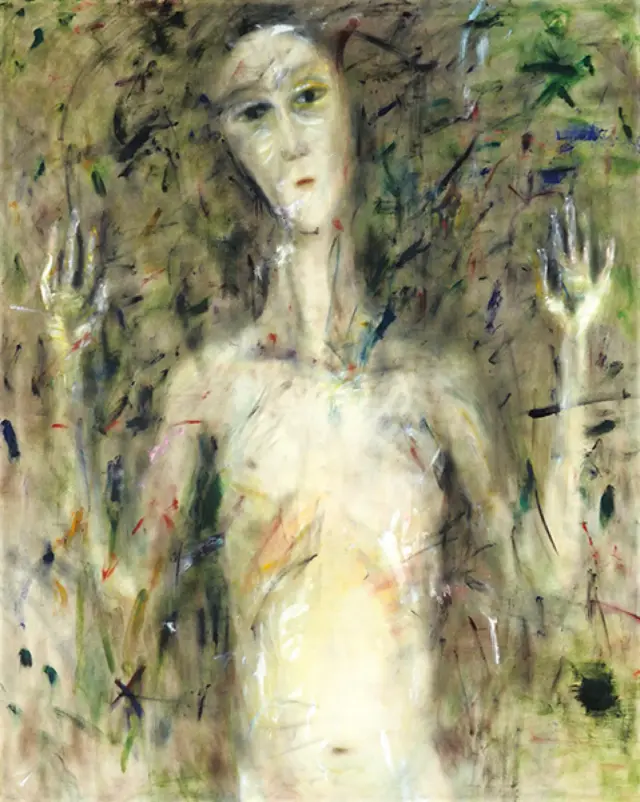 《Untitled》2014、キャンバスに油彩、H227.3×W181.1 cm
