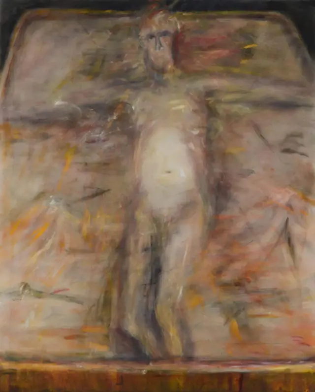 《Untitled》2014、キャンバスに油彩、H162xW130.3 cm
