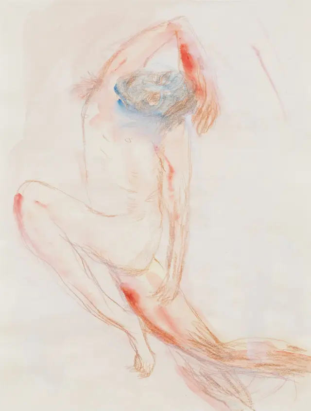《Untitled》2019、紙に色鉛筆、水彩、H27.2xW20.7 cm