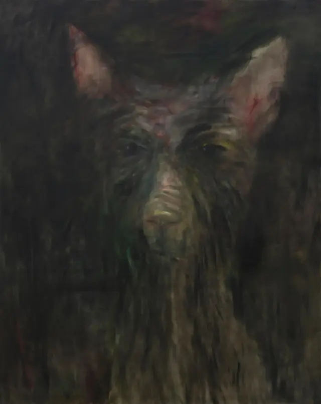《Untitled》2012、キャンバスに油彩、H227.3xW181.8 cm