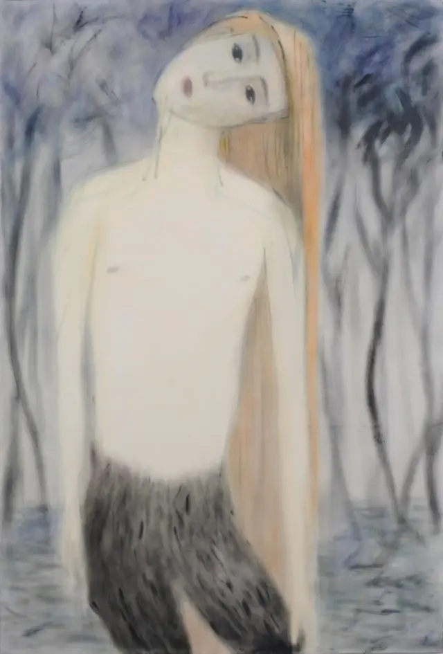 《Untitled》2011、キャンバスに油彩、H194xW130.3 cm