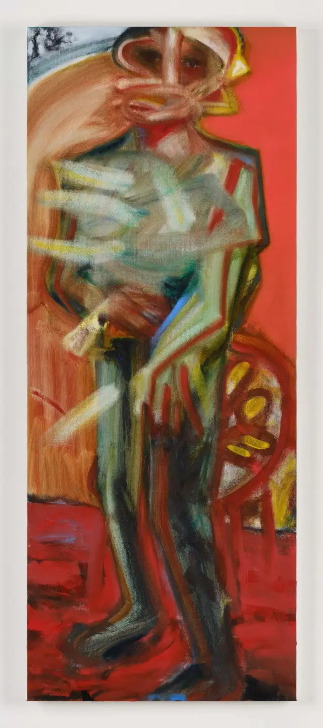 《Untitled (Kazuya no.3)》2022年、キャンバスに油彩、H182.2xW72.9cm