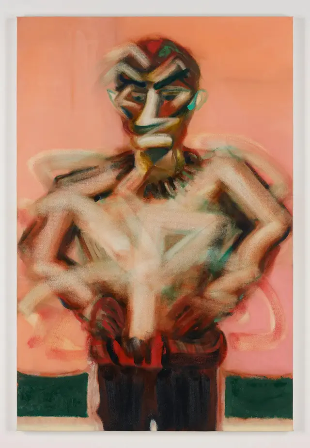 《Untitled (Sotaro no.3)》2022年、キャンバスに油彩、H145.7xW97.2cm