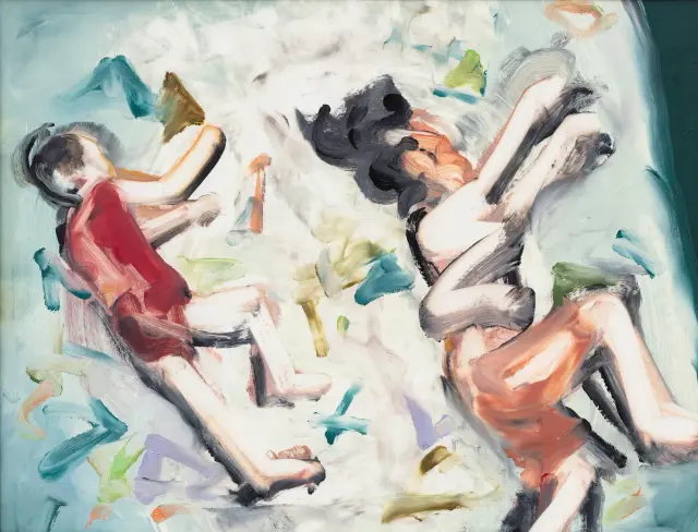 《無題》2016年、紙に油彩、H30xW39cm