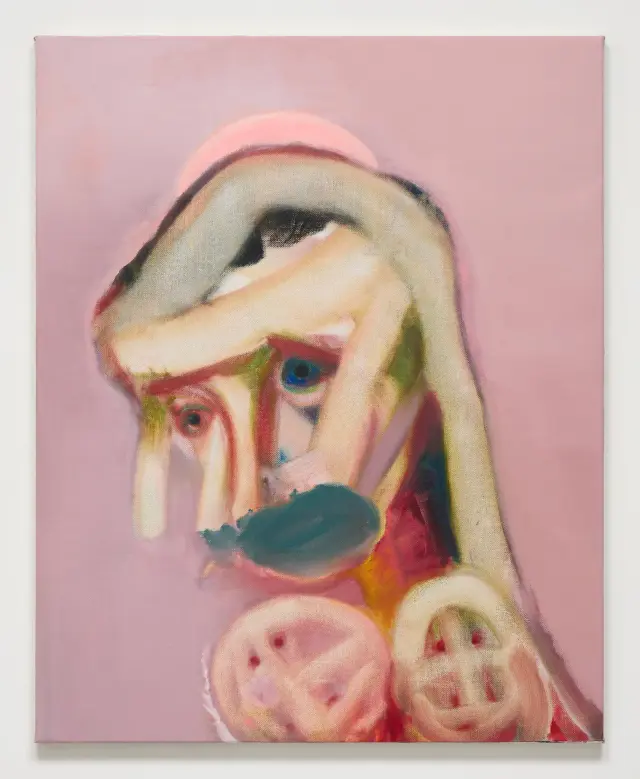 《Untitled》2024年、キャンバスに油彩、H100.2xW80.5cm