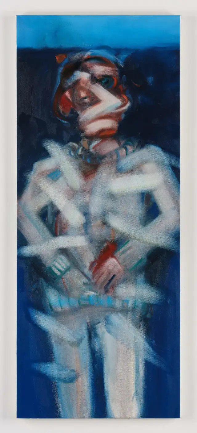 《Untitled (Wakabayashi no.2)》2022年、キャンバスに油彩、H160.5xW65.4cm