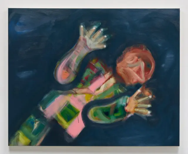《Untitled》2025年、キャンバスに油彩、H130.8xW162.5cm