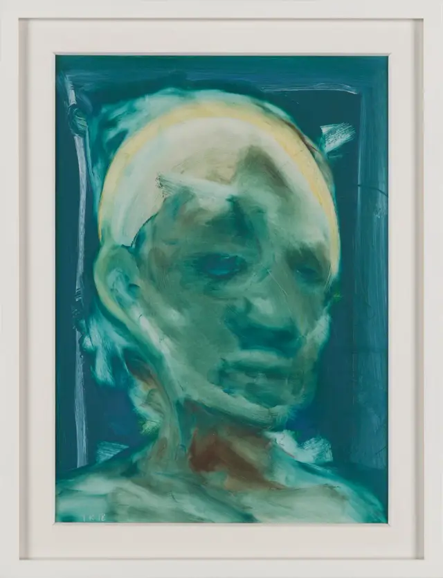 《無題》2018年、紙に油彩、H33.6xW24.2cm
