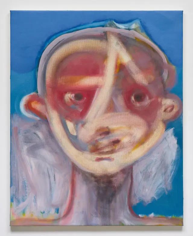 《Untitled》2025年、キャンバスに油彩、H100.5xW80.8cm