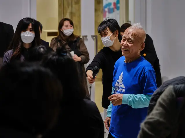 篠原有司男 ギャラリートーク、ANOMALY、東京、2021 / 撮影：三嶋一路