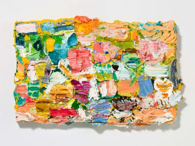 《無題（tmtm）》2013-2014、パネルに油彩、H37.5xW58cm