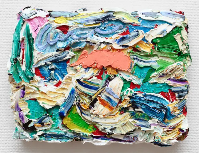 《無題（TKBKKT249）》2013-2014年、パネルに油彩、H30xW40cm
