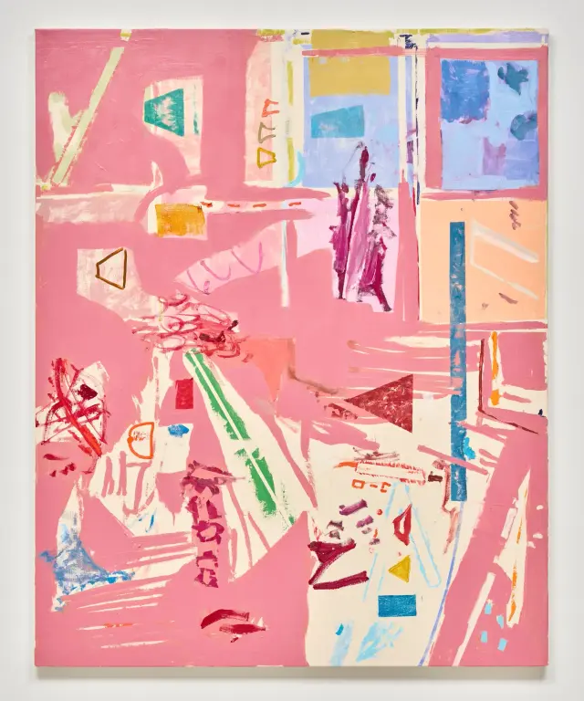 《Open Map (House)》2024年、キャンバスに油彩、H162×W130.3 cm