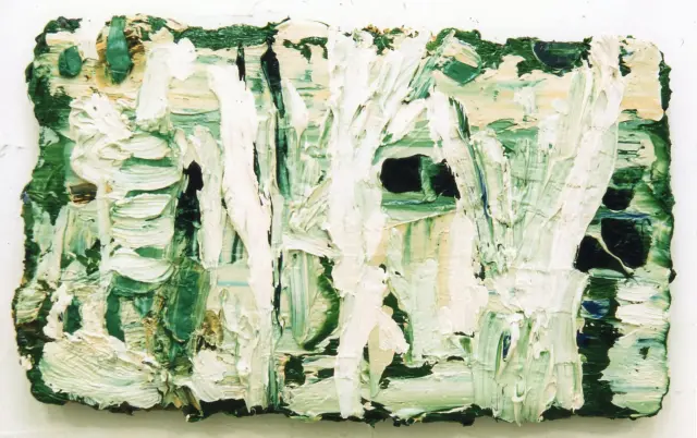 《wash（配置・ビリジャン）》2007-2008年、キャンバスに油彩、H27.5×45cm