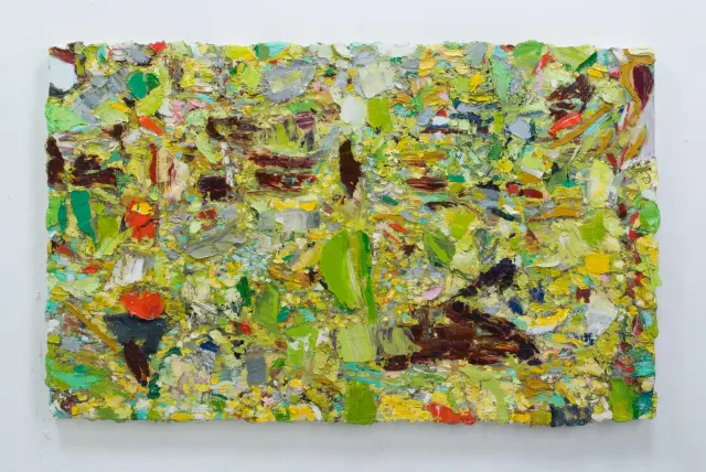 《色の形、形の姿、太陽》2008年、キャンバスに油彩、H94×W148cm