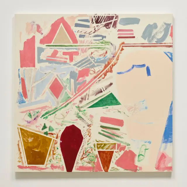 《Open Map (on the way back)》2024年、パネルに油彩、H116.7×W116.7 cm