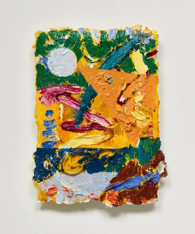 《Untitled》2025年、パネルに油彩、H29.5×W22 cm