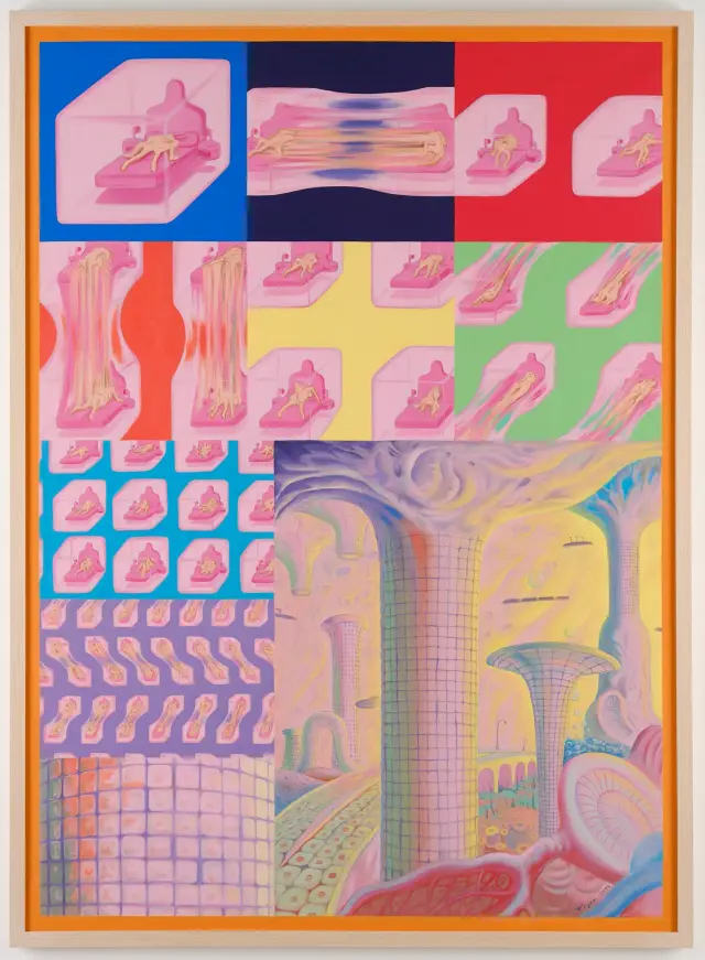 《Consciousness about Humanbody》 (1975) キャンバスに油彩 / Consciousness about Humanbody (1975) Oil on canvas, H166x120cm