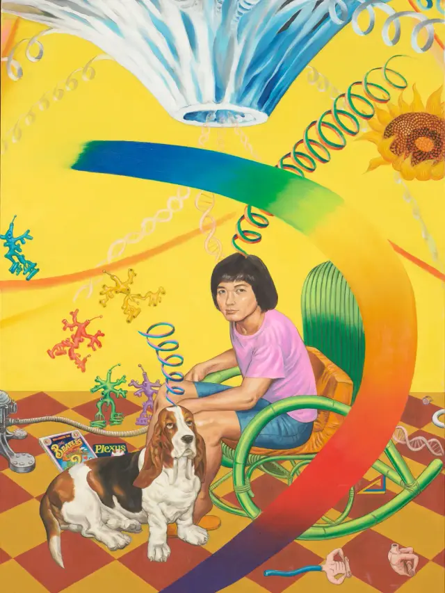 《富士のDNA》(1992) キャンバスに油彩 ー 部分 ー / DNA of Fuji ー Detail ー(1992) Oin on canvas