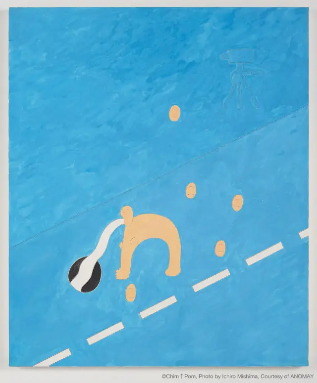 Chim↑Pom Portrait（blue）by Okada, 2018