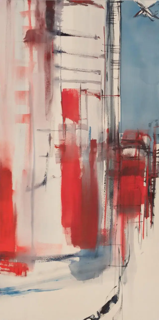 《View, A River, No.05, 2022》2022 / H194×W97cm、顔料、アクリル、その他、キャンバス