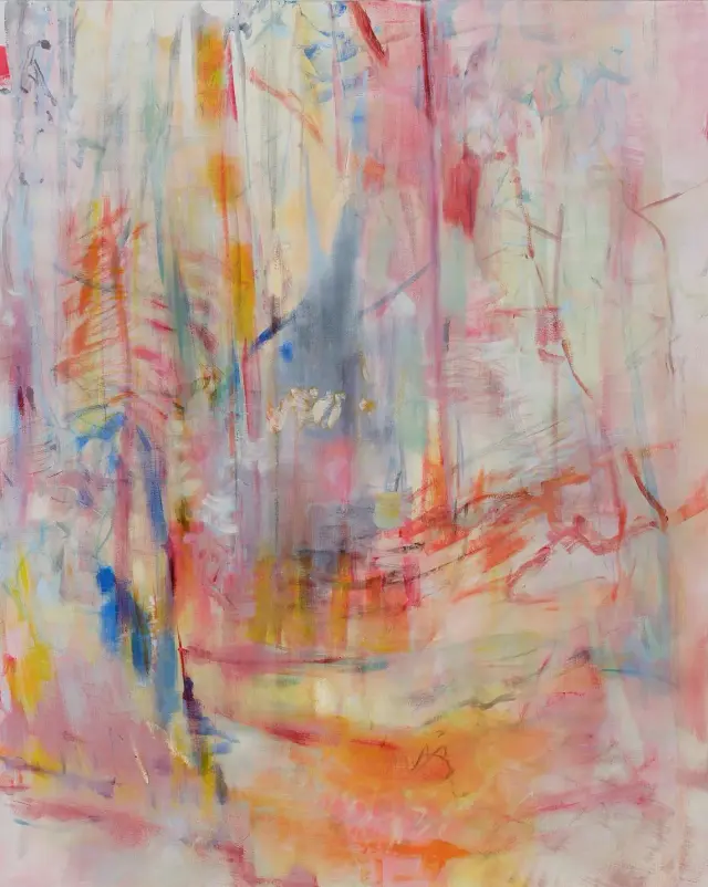 《View, Following the Trees, Morning 16 Jan 2022》2022 / H227.5×W182×D4cm、顔料、アクリル、その他、キャンバス