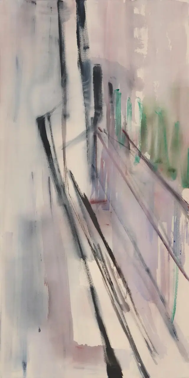 《View, A River, No.06, 2022》2022 / H194×W97cm、顔料、アクリル、その他、キャンバス