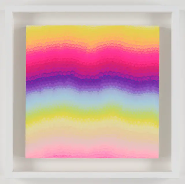 できやよい《Untitled》(2021) / H30xW30cm パネルにアクリル絵具