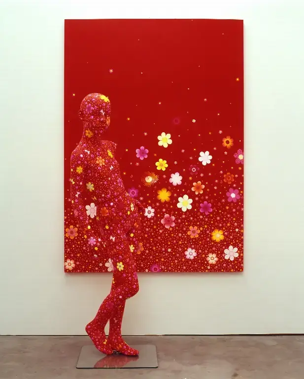 《無題》 Untitled (2004) / マネキンにアクリル絵具、パネルにアクリル絵具 / Acrylic on Mannequin, Acrylic on wood panel