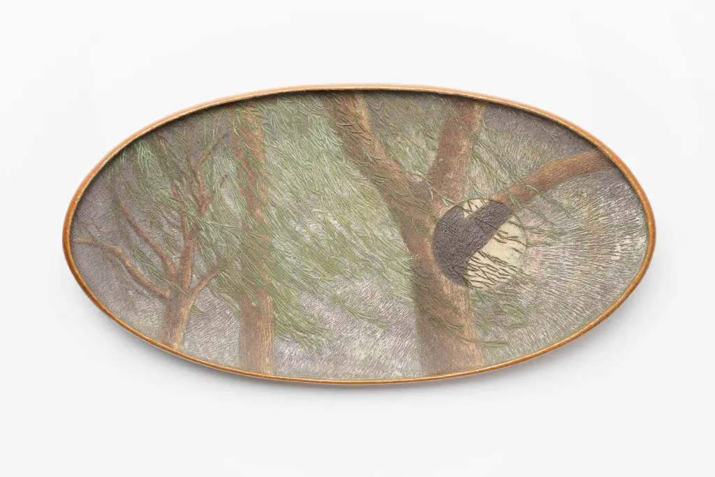 祖父の鏡 -Grandpa’s mirror- ・ 2021 ・ ceramic clay, glaze, color slip