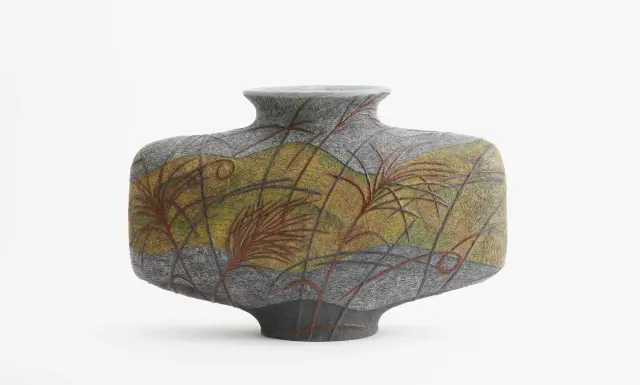 風の道 -way of the wind- ・ 2024 ・ ceramic clay, glaze, color slip