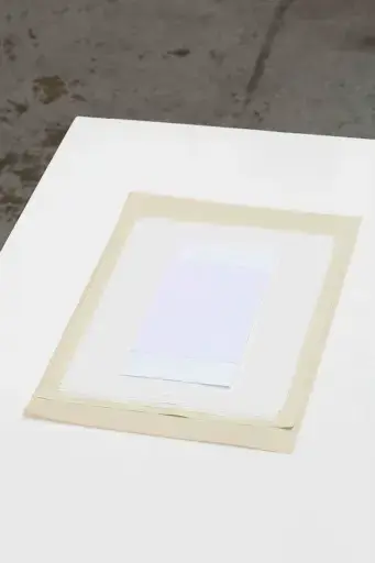 Concerning Disagreeable Being # 2, 2009<br /> A layer of papers in order of off-white to white