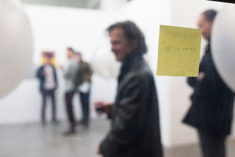 Out of Office, 2014 Post-it, 7.8 x 7.8 cm, unique in series