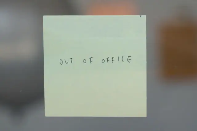 Out of Office, 2014 Post-it, 7.8 x 7.8 cm, unique in series