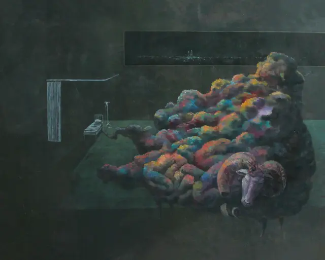 綿の白さによる永続的な窒息 white room ・ 2016 ・ oil on canvas