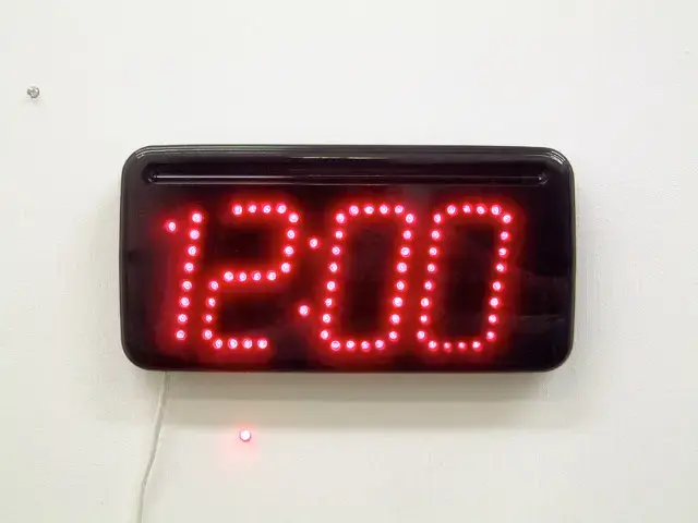 Contemporary Stars (digital wall clock on digital clock wall). 2004.  Assembly type digital clock kit.  size：dimension variable