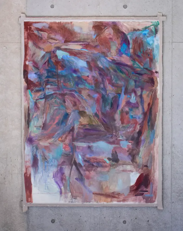 “a cave” ・ 2021 ・ oil, oil pastel on canvas