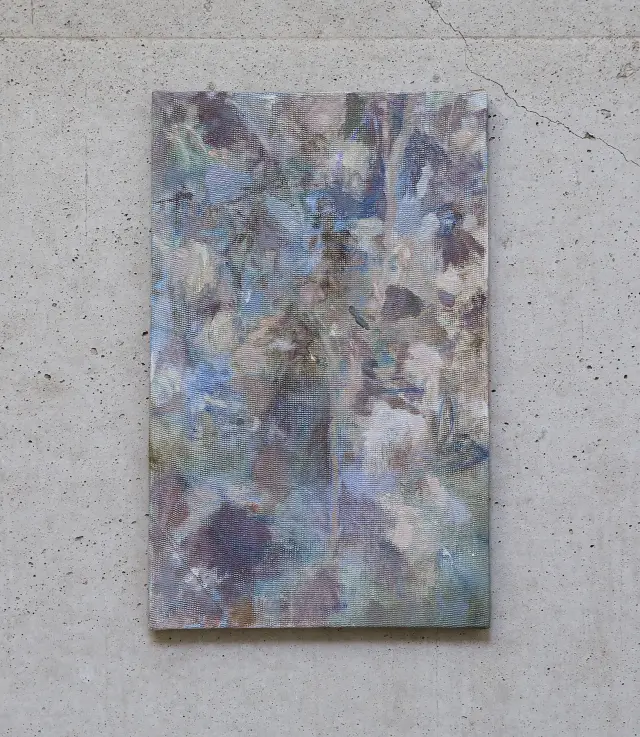 “bihind‐1” ・ 2023 ・ oil, net, canvas