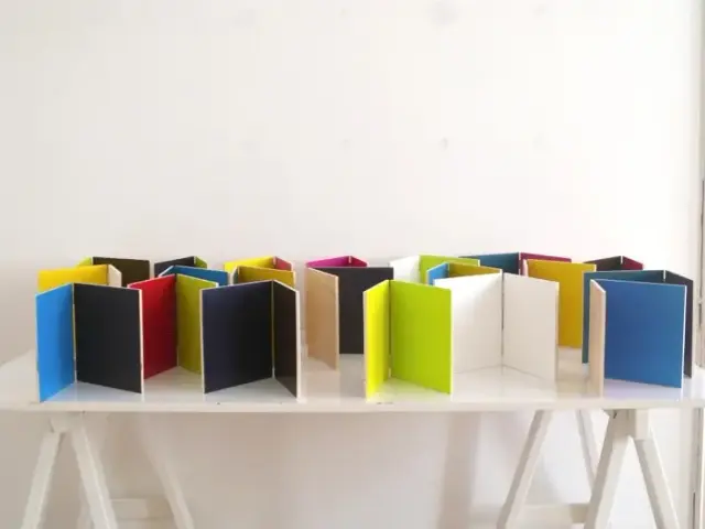 "untitled (book)" 21,2 x 21.2 cm (each.), plywood, paint, 2012