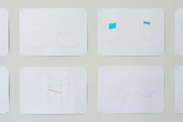 UNTITLED, 2014, Colored pencil and pencil on paper, 29.7 × 42 cm