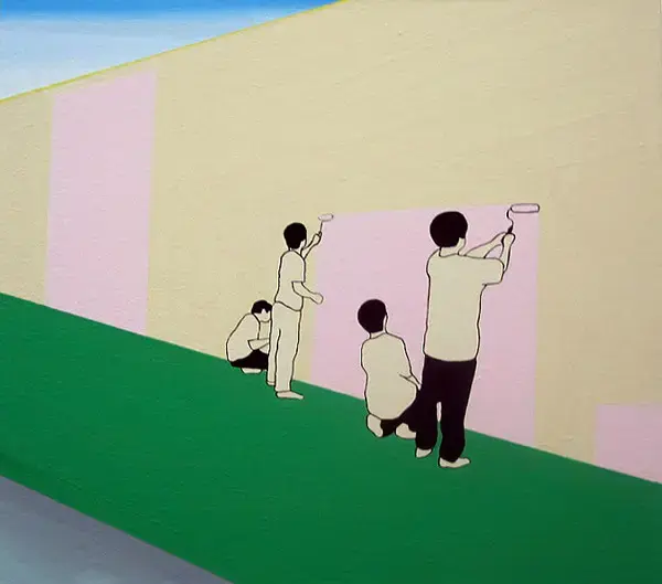 "painters" 2006, acrylic on canvas, 32.5×40cm (each)