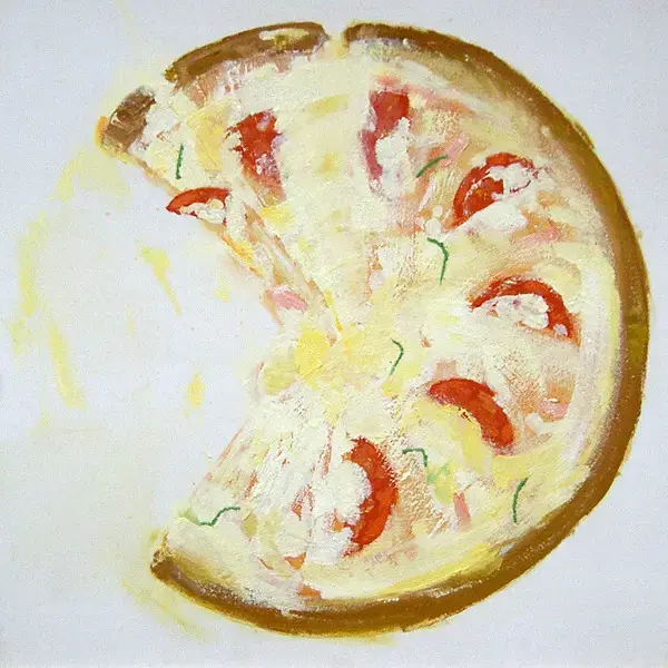 "pizza" 2010, acrylic and oil on canvas, 30×30cm (each)